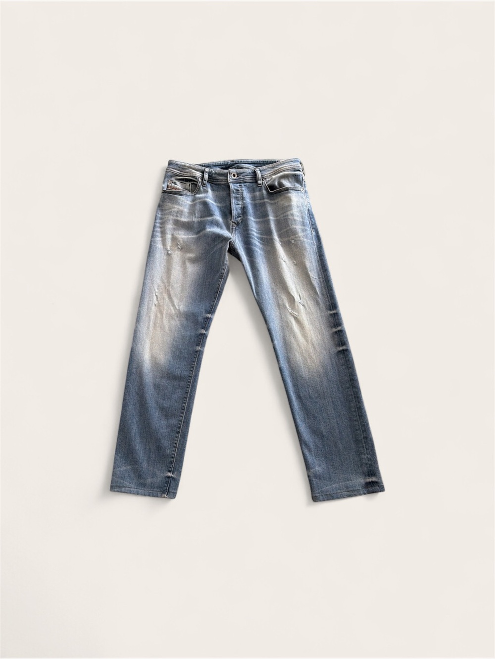 Diesel Buster Slim Tapered Jeans - Light Blue Denim
